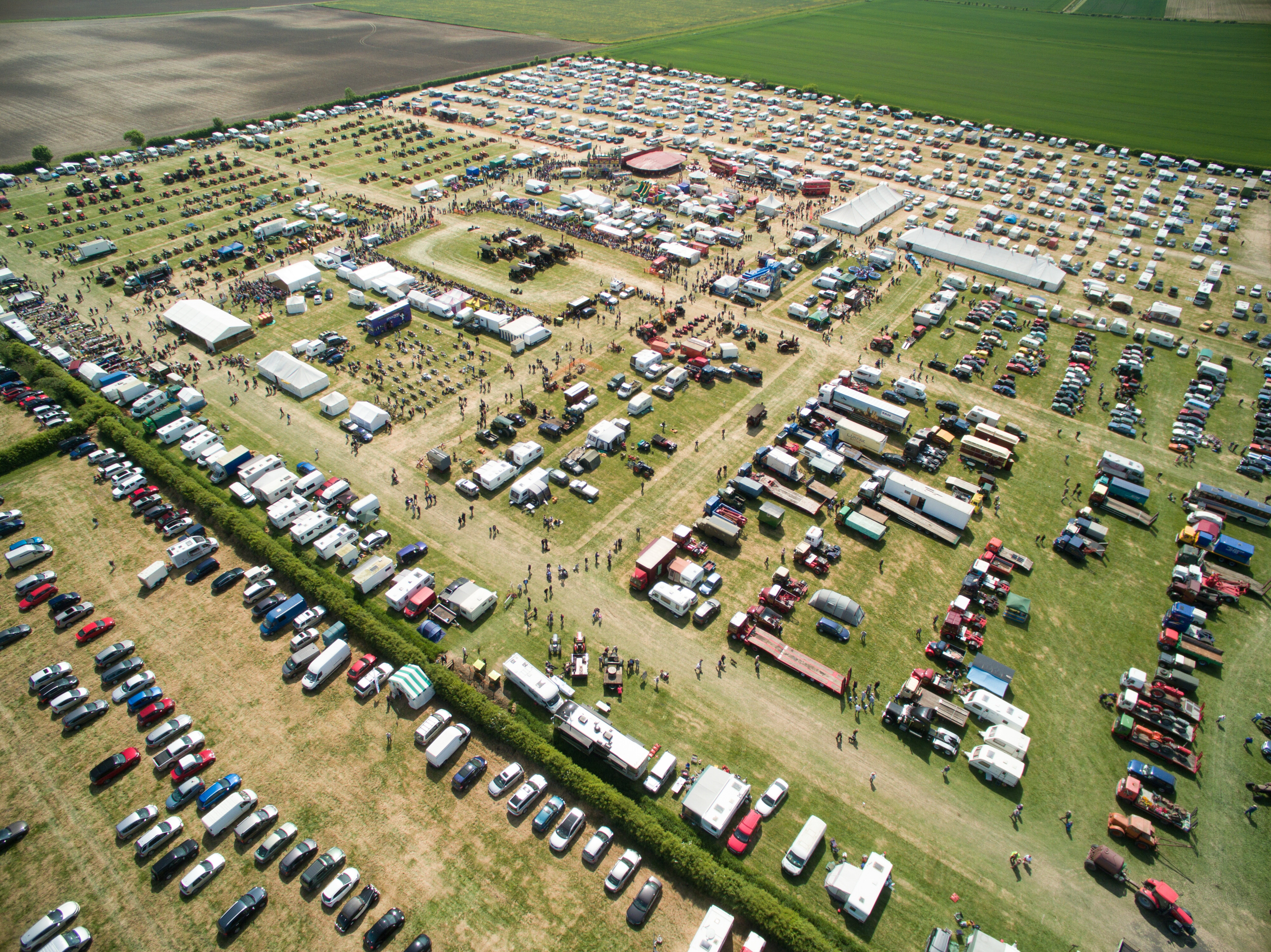 Aerial view of Carrington Rally showground